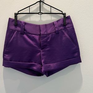 Alice + Olivia purple shorts with cuff